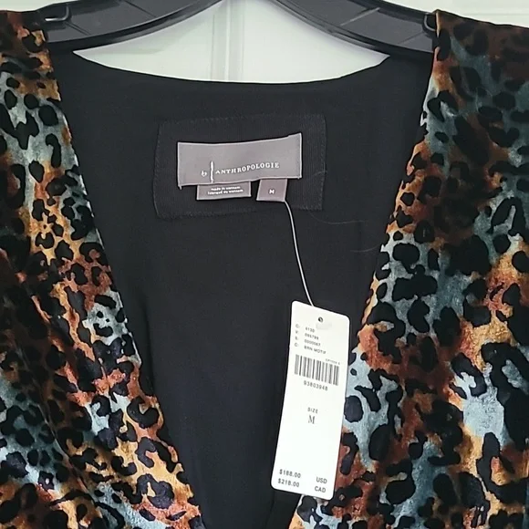 By Anthropologie Short-Sleeve Velvet Mini Dress - Picture 5 of 12